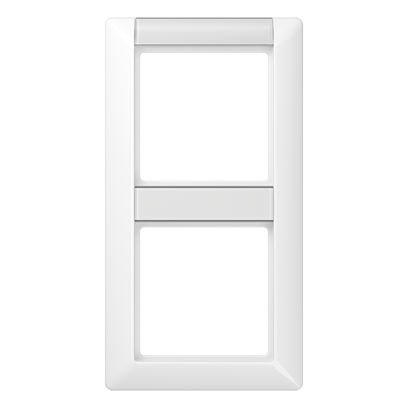 JUNG Рамка 2-кратная с полем для надписи для горизонтальной и вертикальной установки белая