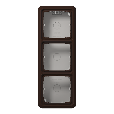 JUNG Накладная коробка с рамкой, 3-кратная коричневая