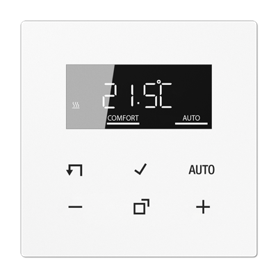 JUNG LS990 Белый Комнатный контроллер с дисплеем «стандарт»(механизм+накладка)
