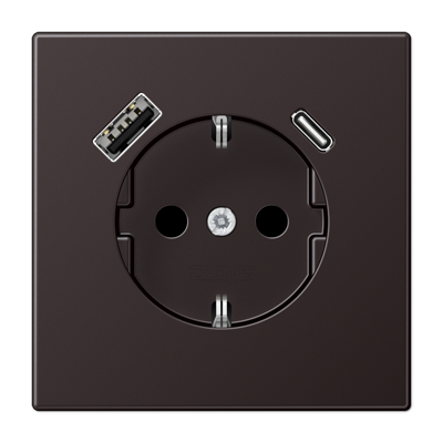 JUNG Розетка SCHUKO® с USB-зарядным устройством, тип A + тип С