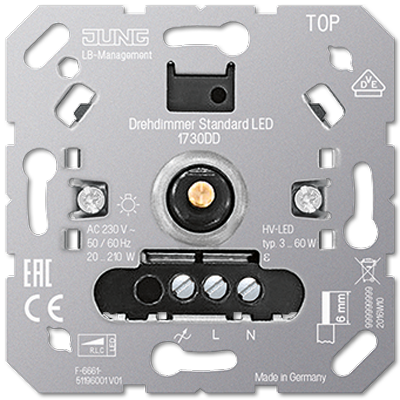 JUNG Роторный диммер стандартный LED