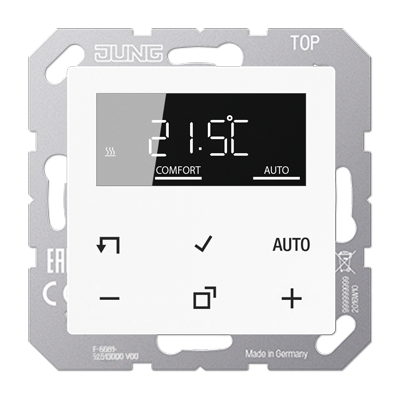 JUNG Комнатный контроллер с дисплеем «стандарт»(механизм+Накладка) белый A500