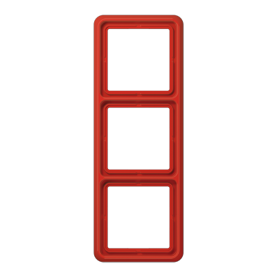 JUNG Рамка для вертикальной и горизонтальной установки ударопрочная, 3-кратная красная