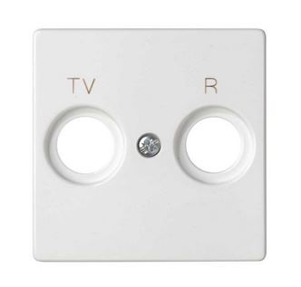 Simon S82 Concept Матовый белый, Накладка для розетки R-TV+SAT с пиктограммой "TV R"