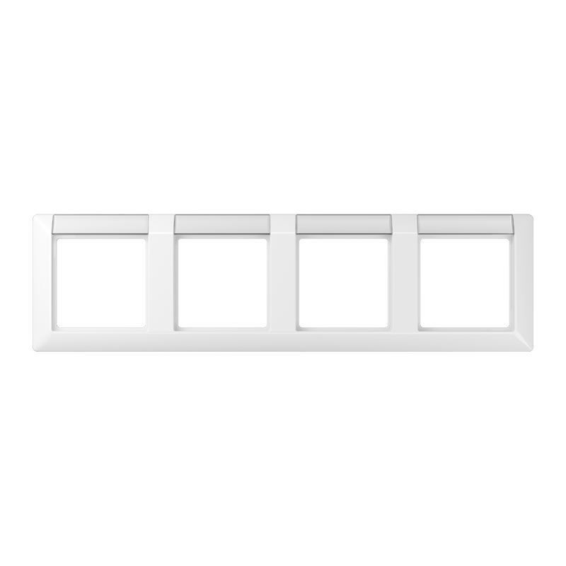 JUNG Рамка 4-кратная с полем для надписи для горизонтальной установки белая