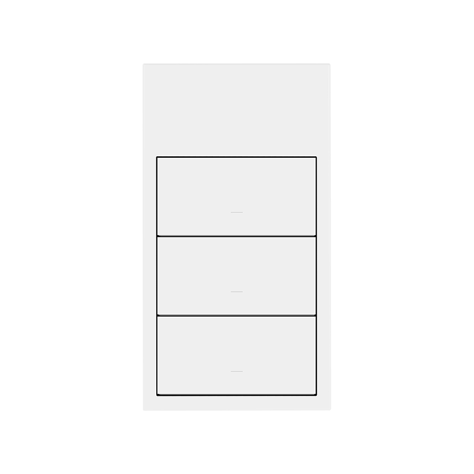 Simon 100 Белый матовый  Кит 2 поста, фронт. 1 рамка вертикальная + 3 клавиши выключателей