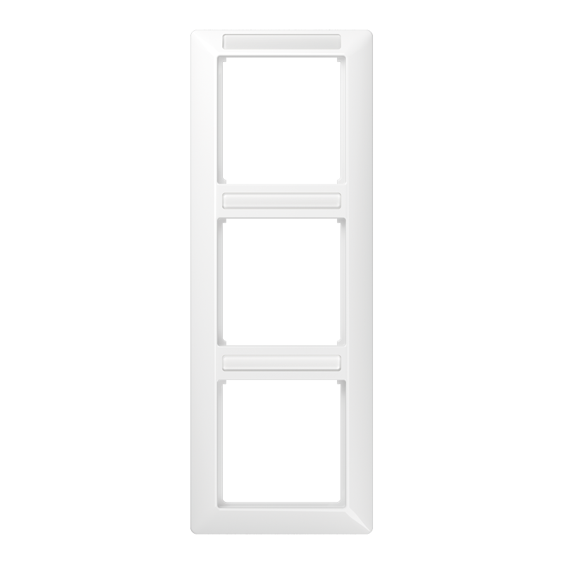 JUNG Рамка 3-кратная вертикальная с полем для надписи белая