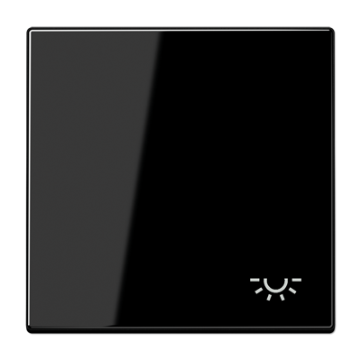 JUNG Клавиша для  выключателя с символом "свет" черная