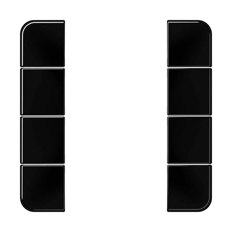 JUNG комплект накладок 4гр черный
