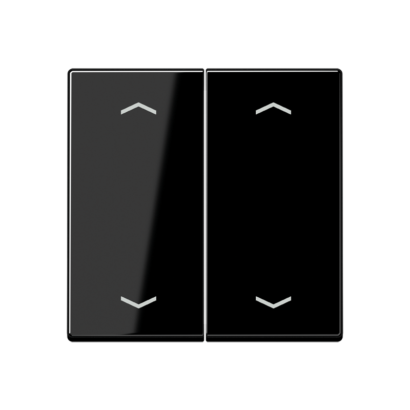JUNG A 500 Черная Клавиша для двойной кнопки BCU нейтрал.положения с символами