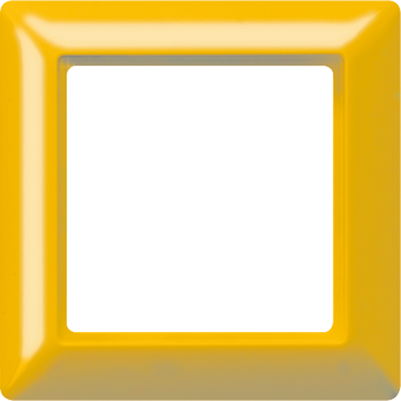 JUNG Рамка 1-кратная для вертикальной и горизонтальной установки термопласт, желтая