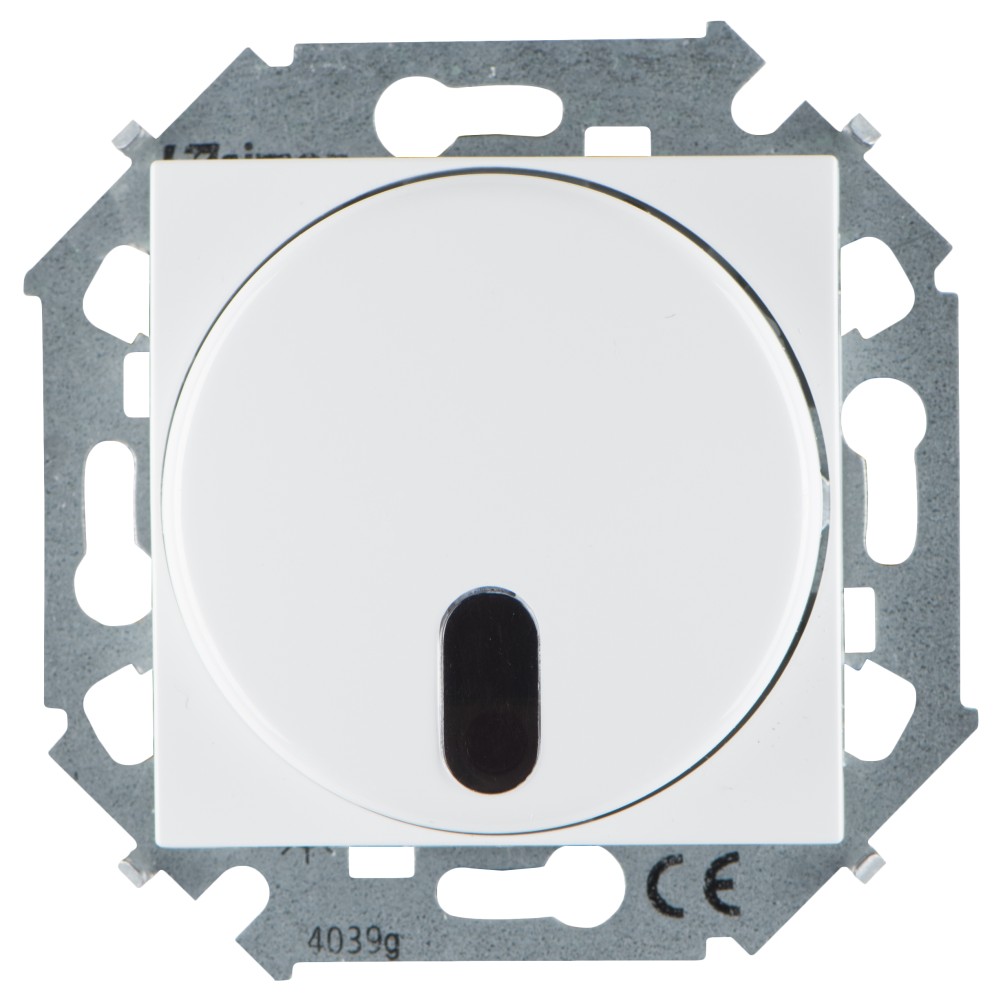 Simon 15 Белый Светорегулятор с управлением от ИК пульта, проходной, 500Вт, 230В, винт. зажим