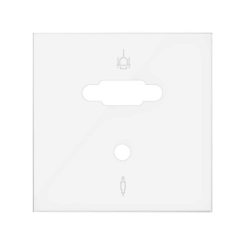 Simon 100 Белый матовый  Накладка розетки VGA + Mini-Jack