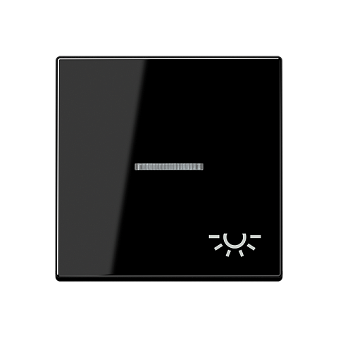 JUNG клавиша с символом освещения с подсветкой, чёрный
