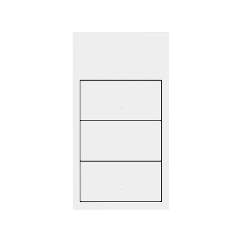 Simon 100 Белый матовый  Кит 2 поста, фронт. 1 рамка вертикальная + 3 клавиши выключателей