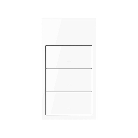 Simon 100 Белый глянец Кит 2 поста, фронт. 1 рамка вертикальная + 3 клавиши выключателей