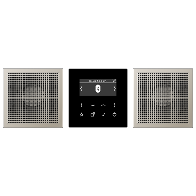 JUNG Смарт радио DAB+ Bluetooth, стерео черный/нержавеющая сталь